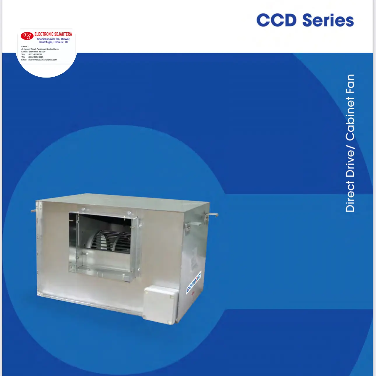 Cabinet fan conexa 3speed CCD 180 250/190/150watt 230v 1phase