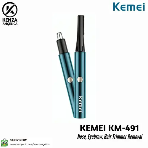 KEMEI KM-491 Trimmer Nose Eyebrow Hair Removal 2W USB Port Rechargeable Battery 300mAh Alat Cukur Bulu Hidung Alis Rambut