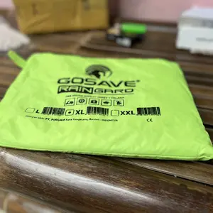Jas Hujan Besar XL Hoody Anti Rembes - Industrial PVC RainCoat GOSAVE