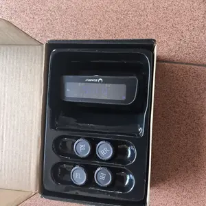 【12h shipping】TPMS Alarm Pengukur Tekanan Ban Mobil Tire Layar Monitor System LCD Solar Power pemantauan tekanan ban Pentil Indikator Tekanan Ban