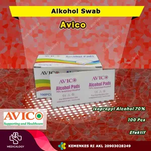 Alcohol Swab Avico Tisu Alkohol Per Box isi 100 pcs