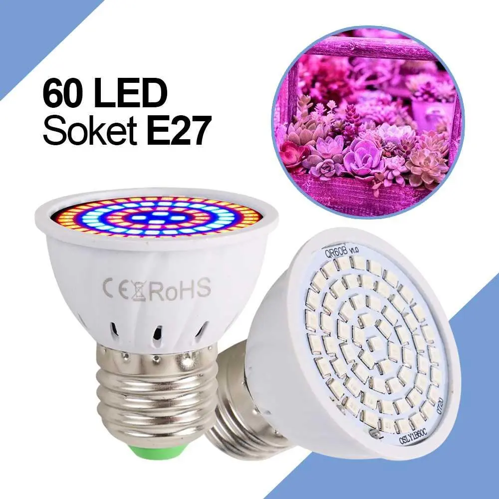 Lampu Tanaman Grow Light LED Hidroponik 2 Color Spectrum E27 - SL505