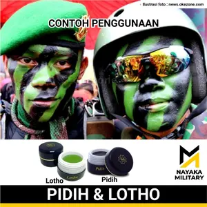 Viva Pidih Lotho Hitam Hijau Samaran Muka Loreng Penyamaran Tentara
