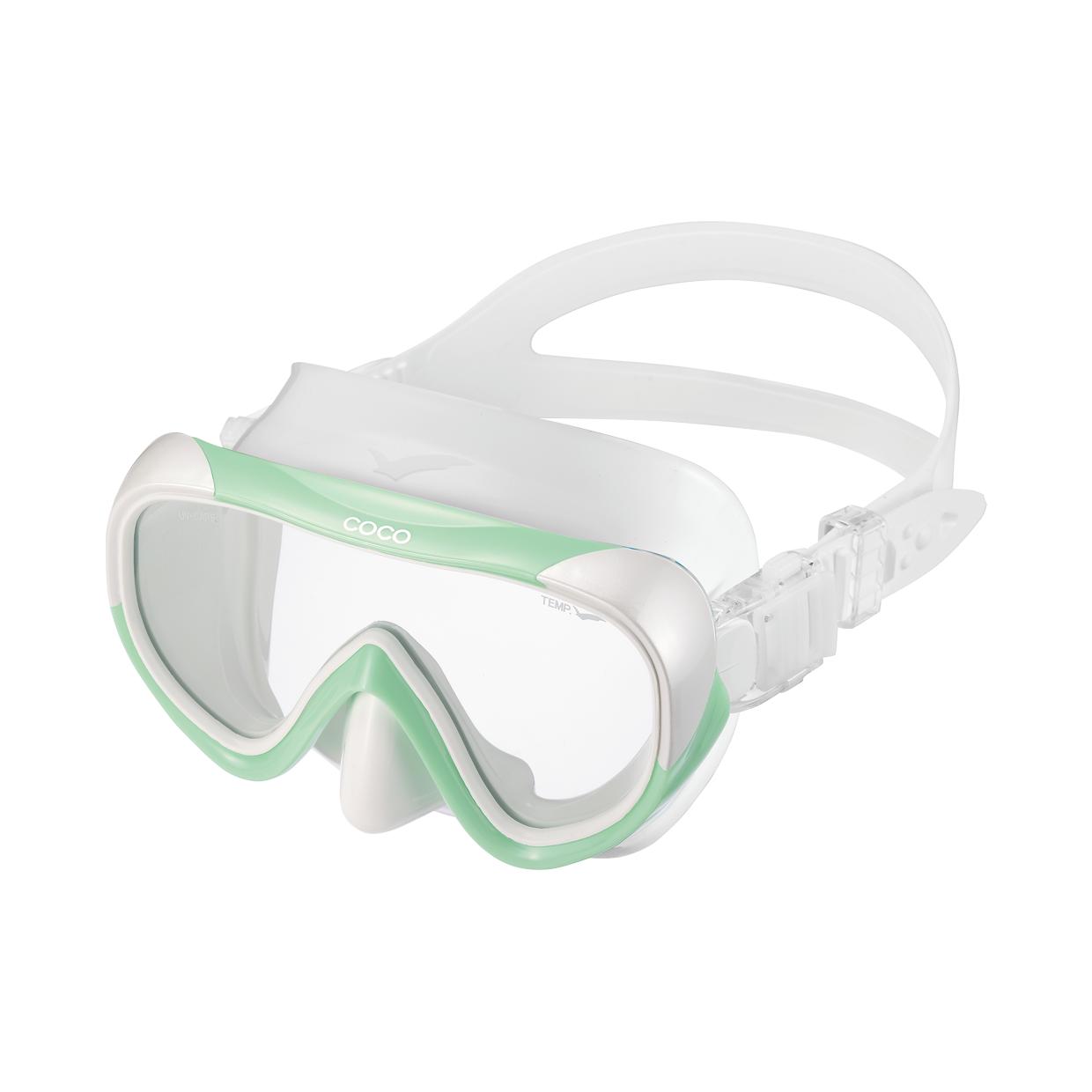 Diving Mask Gull Coco White Silicone Easter Green
