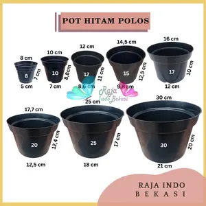 RAJA INDO TERLARIS Pot Bunga Hitam 20 15 17 25 Termurah se-Indonesia