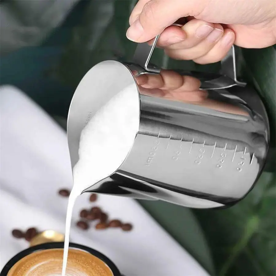 Milk Jug Stainless latte Art Stainless dengan Garis OTC