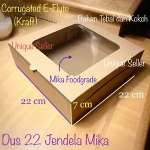 Kotak Box Hampers / Dus Nasi / Dus Kue / Dus Coklat 22x22x7 E-Flute