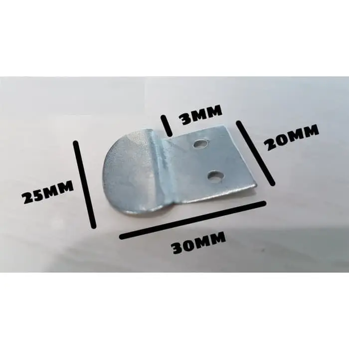 Klem Siku Besi Plat Z S / Plat Jepit Kaca Penjepit Penahan Kaca Cermin harga per 10pcs