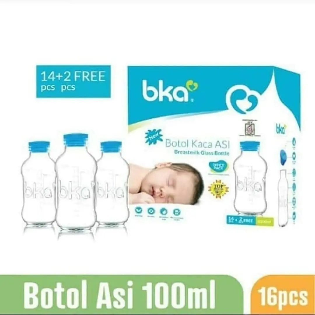 BKA BOTOL KACA PENYIMPAN ASI / BOTOL SUSU / KANTONG ASI