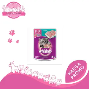 Whiskas Makanan Kucing Junior Tuna 85GR Protein Tinggi Vitamin Mineral Omega 3 6 Calcium Nutrisi Lengkap