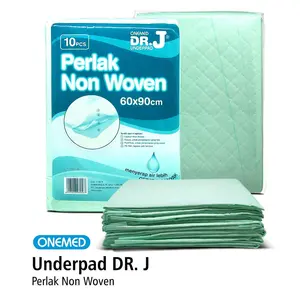 Underpad Dr. J Perlak Alas Popok 60 x 90 cm Onemed Isi 10 Lembar
