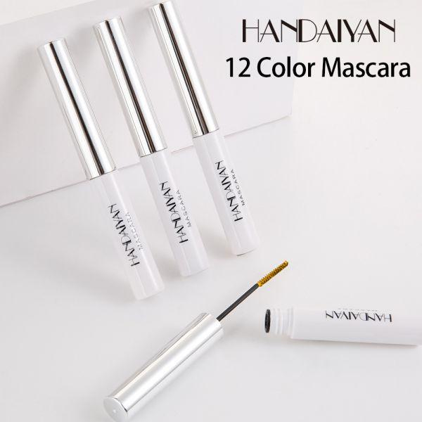 Eye Mascara Colorful Eyelashes Makeup Waterproof Long Lashes 4D Pink …