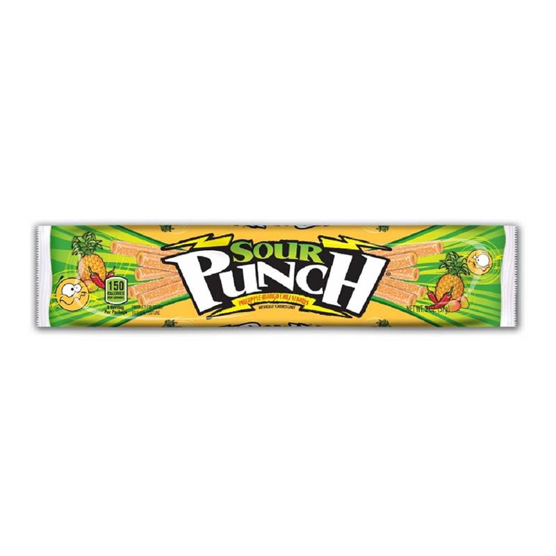 Sour Punch Straws Pineapple Mango Chilli 57g