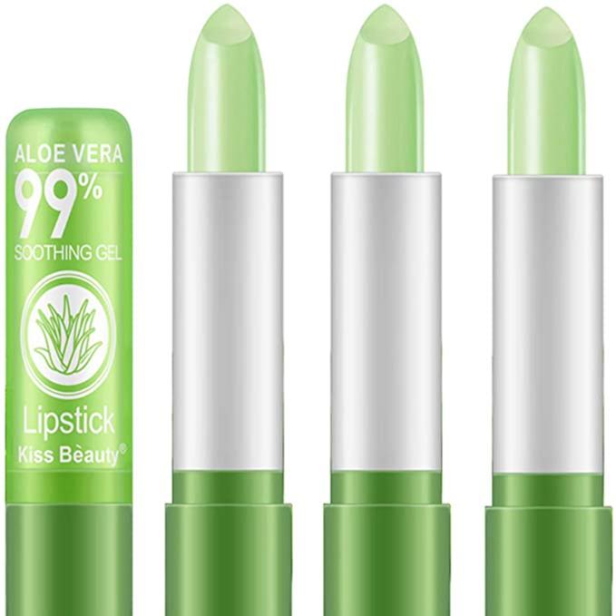 Magic Color Changing Aloe Vera Moisturizing Lipstick Set, BEEXY Tempe…