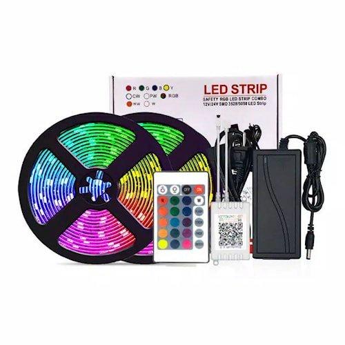 Lampu Strip LED RGB 5 MTR 2835 IP44 Lengkap Adaptor + Remote Control …