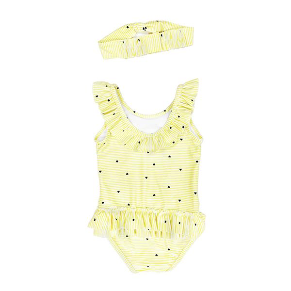 Girls' Shinny Frill Swimsuit