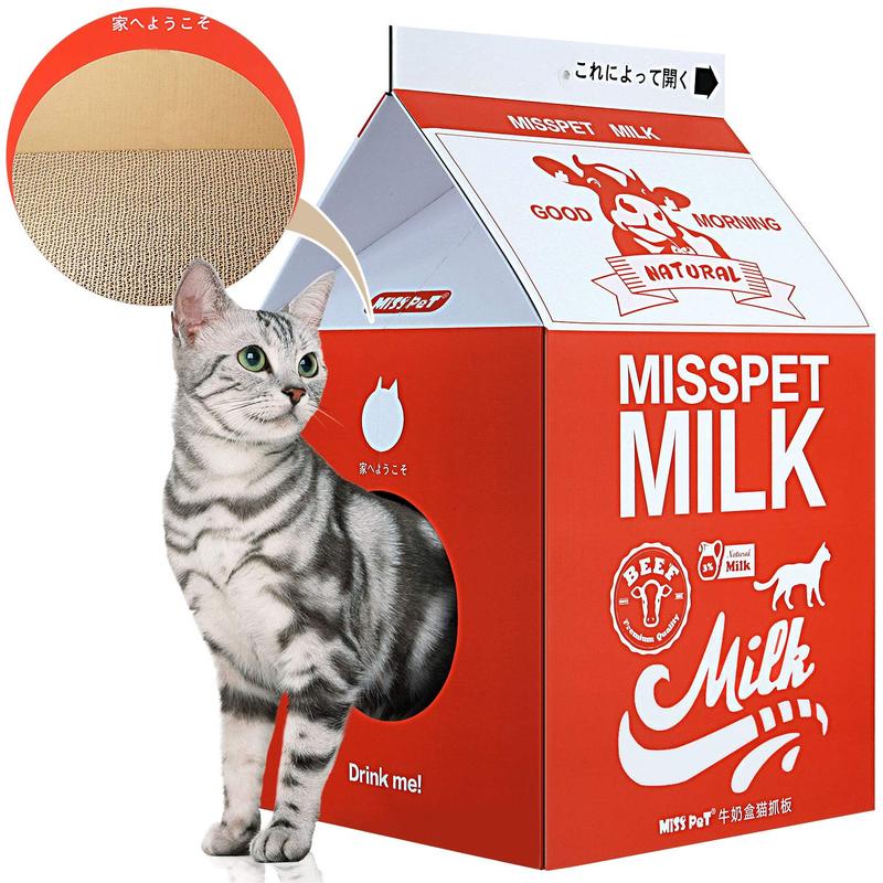 Cat Condo Scratcher Post Cardboard