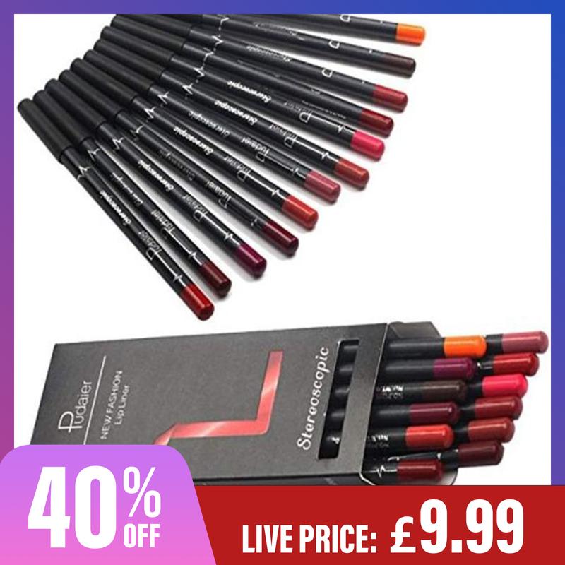 1- 12 Colors Lip Liner Pencil Matte Mist Waterproof Long Lasting Lips…