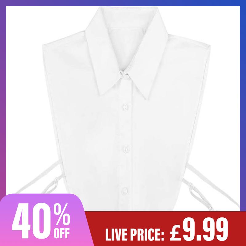 1-Women Half Shirt Blouse Top Detachable Fake Collar